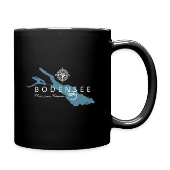 Bodensee - Platz zumTräumen - Tasse einfarbig - Schwarz - Rechts