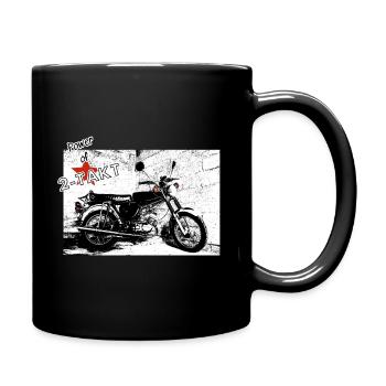 Moped DDR | Power of 2-Takt - Tasse einfarbig - Schwarz - Rechts