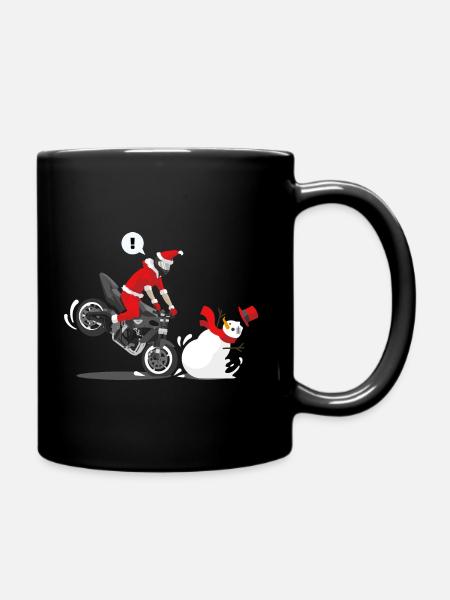Arrêt de moto de Noël - Mug uni - noir