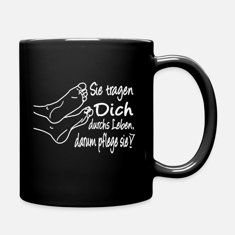 Fußpflege - Tasse einfarbig - Schwarz