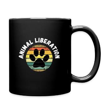 ANIMAL LIBERATION Tierliebhaber - Tasse einfarbig - Schwarz - Rechts