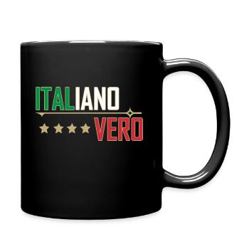 Italien, vrai italien, italien fan - Mug uni - noir - Droite