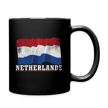Pays-Bas Pavillon - Mug uni - noir - Droite