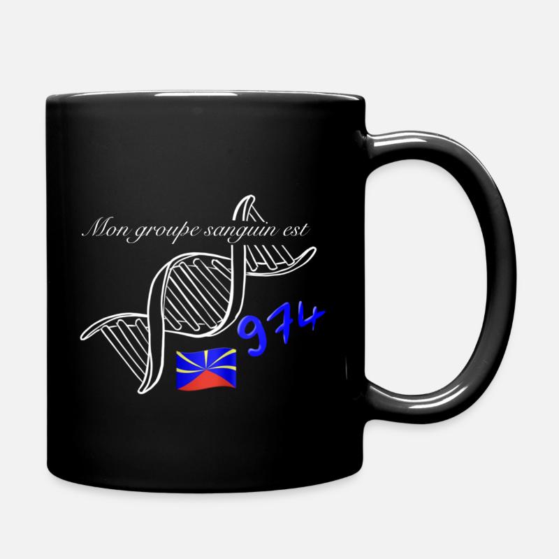 Mon groupe sanguin est 974 la Réunion - Mug uni - noir