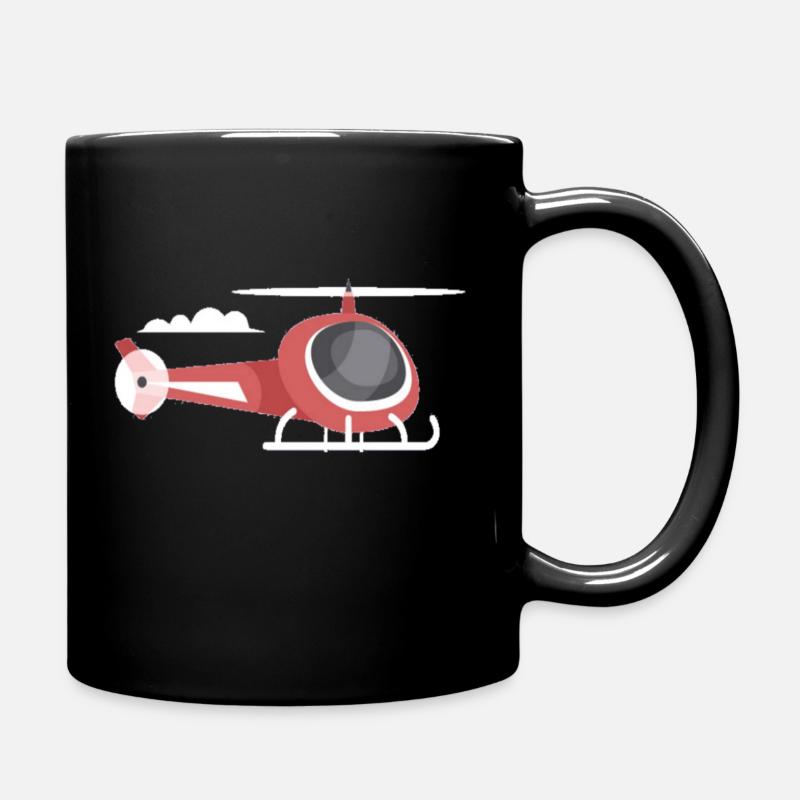 hélicoptère - Mug uni - noir