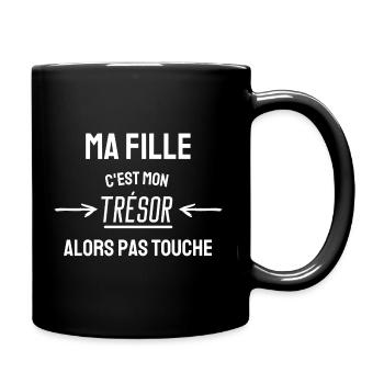 T-shirt papa humour père fille - Mug uni - noir - Droite