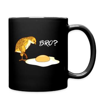 Poulet Poulet Poussin Bro - Drôle de proverbes végétariens - Mug uni - noir - Droite