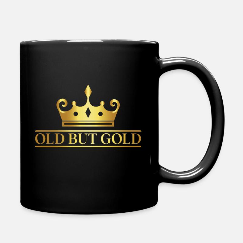 Old but or avec couronne, Old but or roi - Mug uni - noir