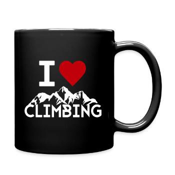 I love Mountain Climbing Wandern Tour Berg Outdoor - Tasse einfarbig - Schwarz - Rechts
