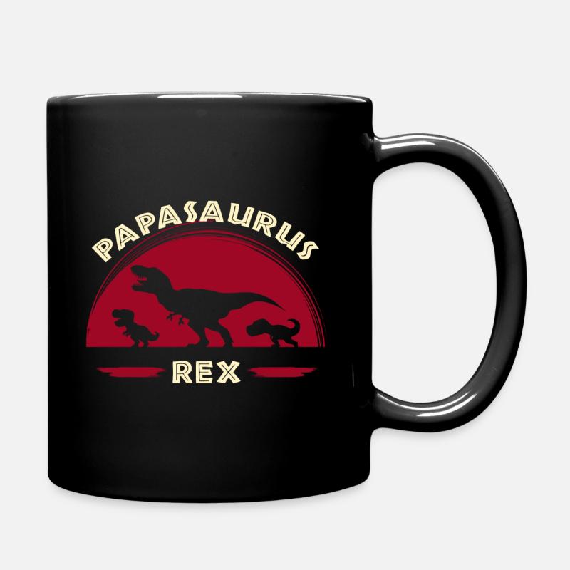 PAPASAURUS papa dinosaure - Mug uni - noir