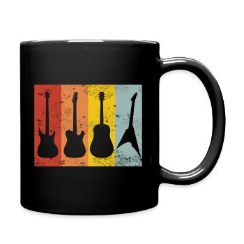 Guitare rétro - Mug uni - noir - Droite