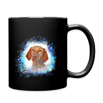 vizsla ,chien,weimaraner,dogge,marron.graffiti,bleu - Mug uni - noir - Droite