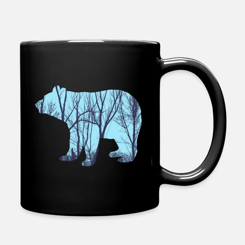 animal trees graphic graphic - Full Colour Mug - black
