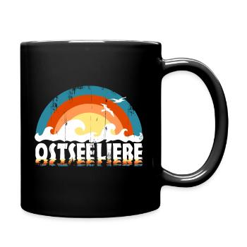 Ostseeliebe - Retroclors usedLook - Tasse einfarbig - Schwarz - Rechts