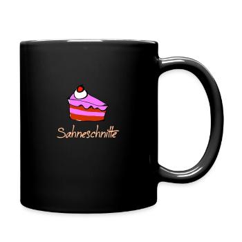 Sahneschnitte 1 0 - Tasse einfarbig - Schwarz - Rechts