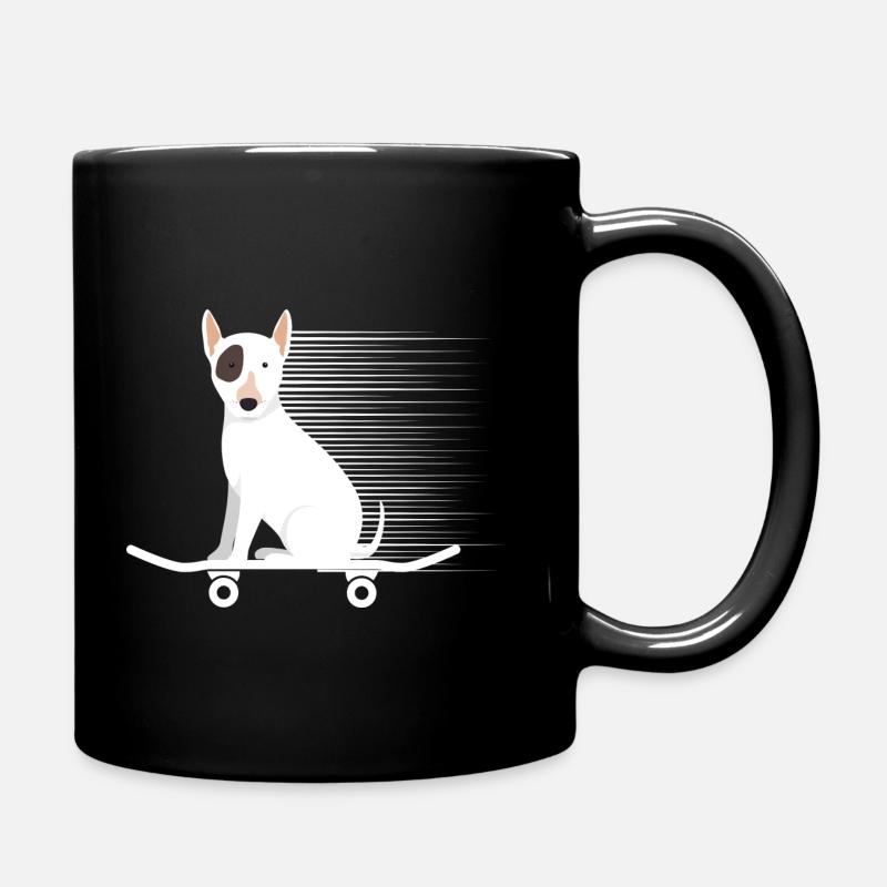chien sur skate - Mug uni - noir