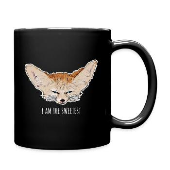 FENNEK Wüstenfucks | "I am the sweetest" - Tasse einfarbig - Schwarz - Rechts
