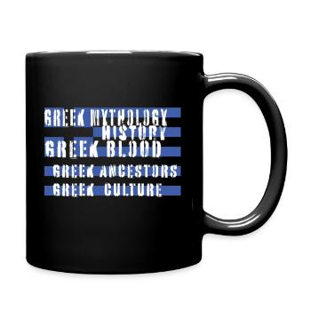 Greek - Tasse einfarbig - Schwarz - Rechts
