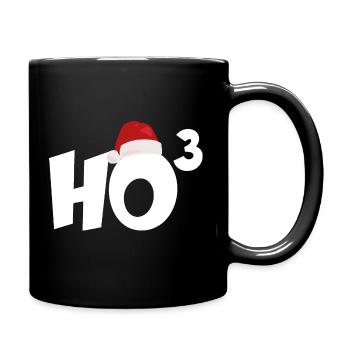 FROHE WEIHNACHTEN HO HO HO - Tasse einfarbig - Schwarz - Rechts
