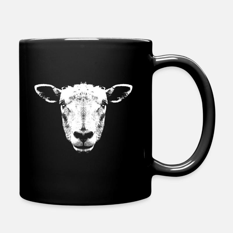 Schaf / Lamm / Kopf - Tasse einfarbig - Schwarz