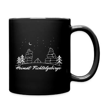 Heimat Fichtelgebirge Sternenhimmel Zelt - Tasse einfarbig - Schwarz - Rechts