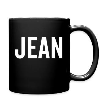 Jean Custom Name Schriftart Text Geburtstag - Tasse einfarbig - Schwarz - Rechts