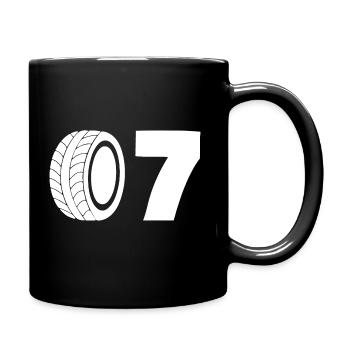 Motorsport tyre number 07 - Full Colour Mug - black - Right