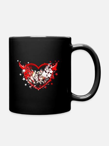Vache d'hérens, eringer,coeur,St Valentine - Mug uni - noir