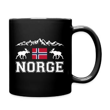 Norwegen - Tasse einfarbig - Schwarz - Rechts