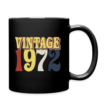 Vintage 1972 - Tasse einfarbig - Schwarz - Rechts