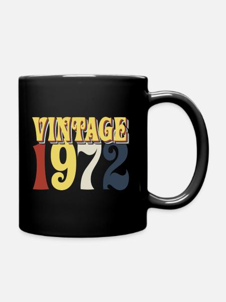 Vintage 1972 - Tasse einfarbig - Schwarz