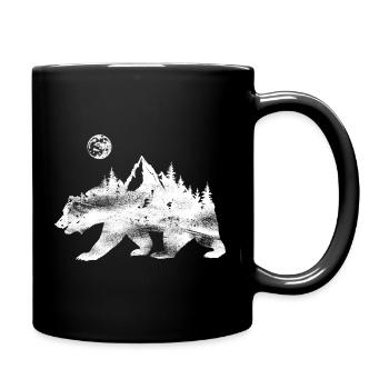 Bär - Tasse einfarbig - Schwarz - Rechts