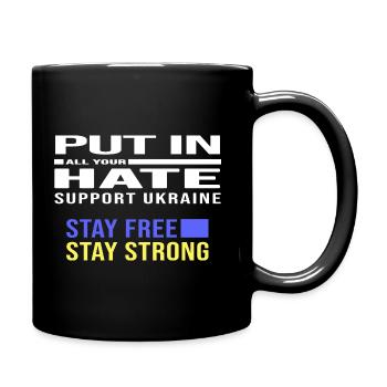 liberté ukraine paix pas poutine puck futin - Mug uni - noir - Droite