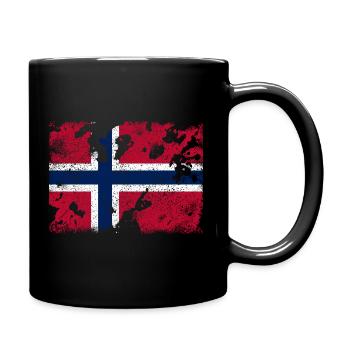Norwegen - Tasse einfarbig - Schwarz - Rechts