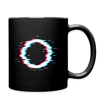 Glitch-Kreis! - Tasse einfarbig - Schwarz - Rechts