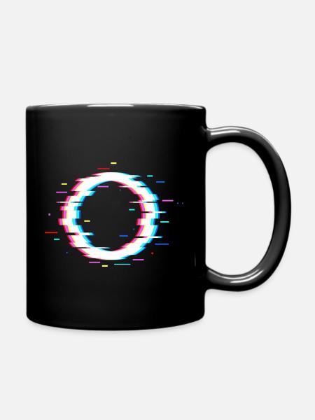 Glitch-Kreis! - Tasse einfarbig - Schwarz