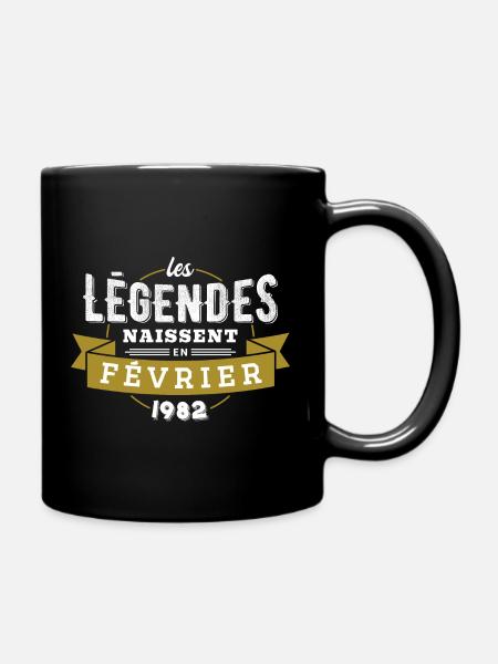 Les légendes naissent en février 1982 - Mug uni - noir