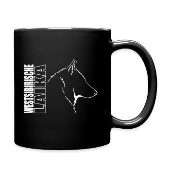 WESTSIBIRISCHE LAIKA Profil Hunde Hund Wilsigns - Tasse einfarbig - Schwarz - Rechts