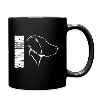 SCHWARZWILDBRACKE Profil Hunde Jagdhund Wilsigns - Tasse einfarbig - Schwarz - Rechts