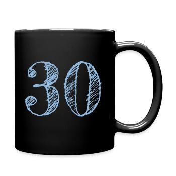 30 years 30th birthday Congratulations - Full Colour Mug - black - Right