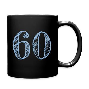 60 Years 60th Birthday Anniversary Gift - Full Colour Mug - black - Right