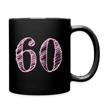 60 Years 60th Birthday Anniversary Gift - Full Colour Mug - black - Right