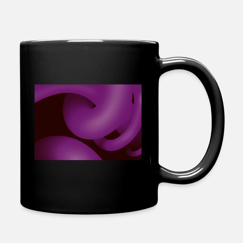 Abstraktes Lila - Tasse einfarbig - Schwarz