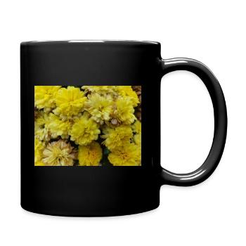 Gelber Blütentraum - Tasse einfarbig - Schwarz - Rechts