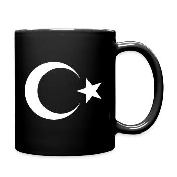 Turkish Simple Flag, Turkey, Türkiye - Full Colour Mug - black - Right