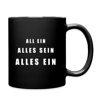 Weisheit Alleinsein Wortspiel - Tasse einfarbig - Schwarz - Rechts