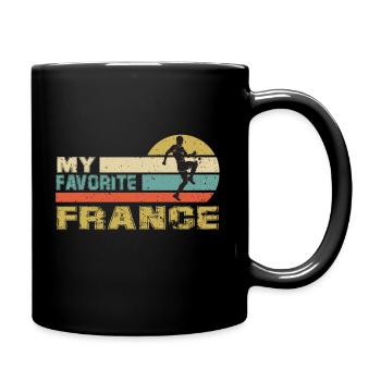 France Soccer Football 2022 WM - Mug uni - noir - Droite