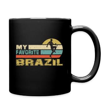 Brazil Soccer Football 2022 WM - Mug uni - noir - Droite
