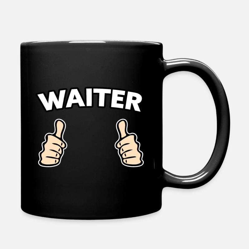 Kellner Gastronomie Geschenkidee - Tasse einfarbig - Schwarz