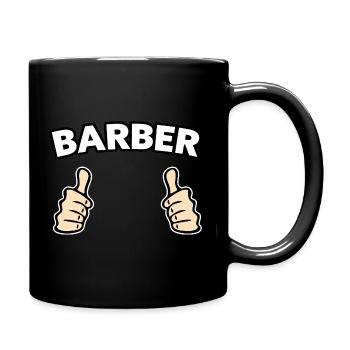 Barber Hairdresser Gift Idea - Full Colour Mug - black - Right